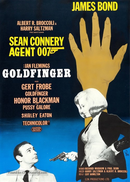 Goldfinger - Swedish Movie Poster