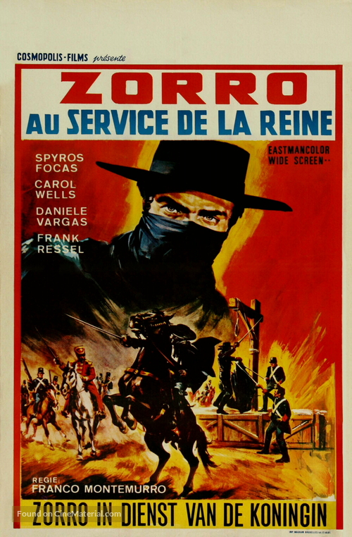 Zorro&#039;s onoverwinnelijke kracht - Belgian Movie Poster