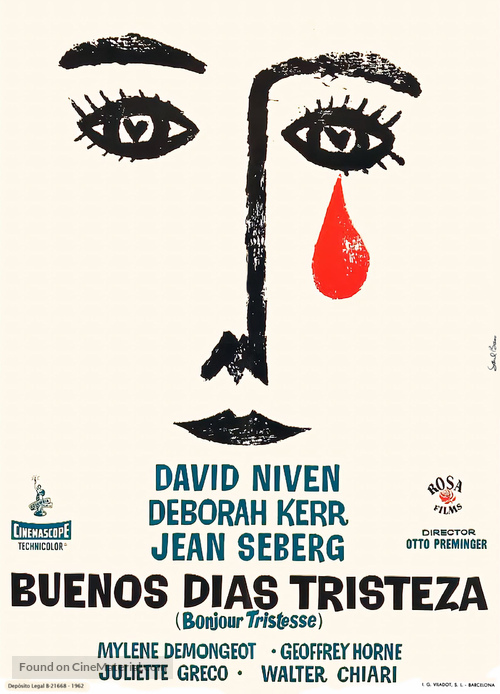 Bonjour tristesse - Spanish Movie Poster