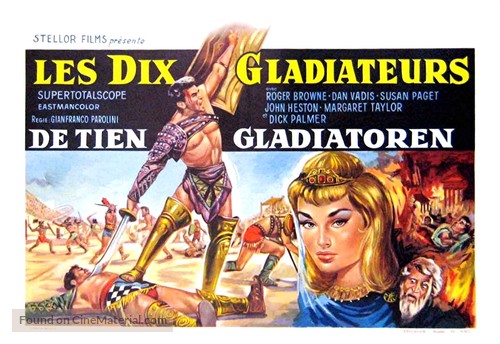 Dieci gladiatori, I - Belgian Movie Poster