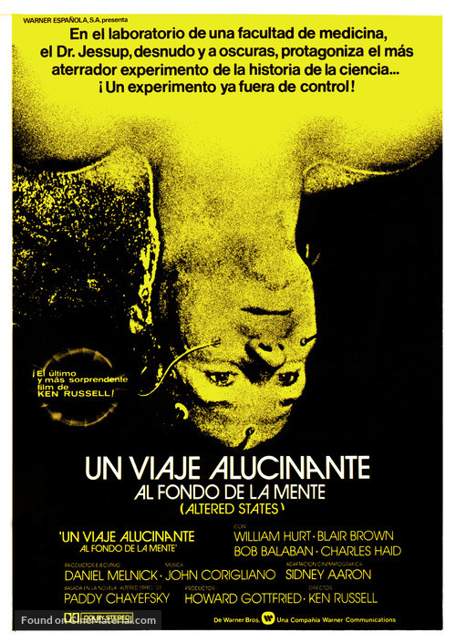 Altered States - Spanish Movie Poster