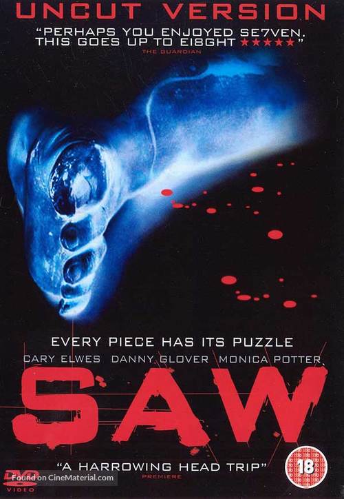 Saw - British DVD movie cover
