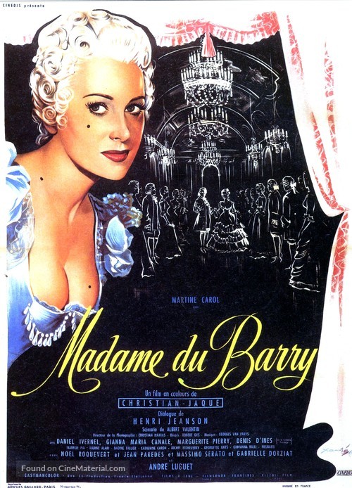 Madame du Barry - French Movie Poster