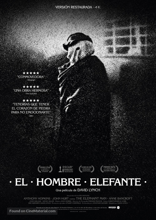 The Elephant Man - Spanish Movie Poster