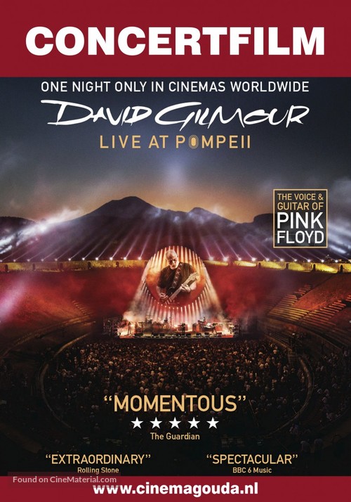 David Gilmour Live at Pompeii - Dutch Movie Poster