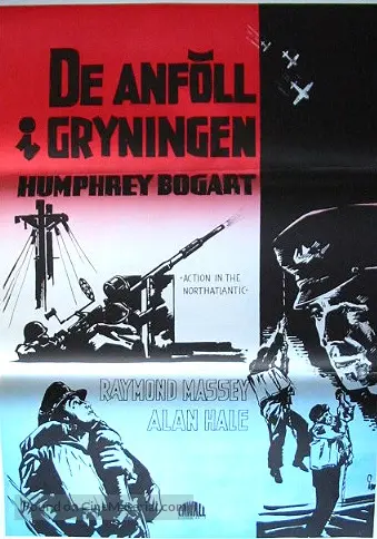 Action in the North Atlantic - Swedish Movie Poster