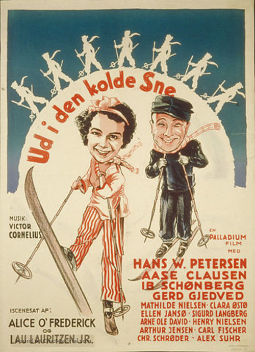 Ud i den kolde sne - Danish Movie Poster