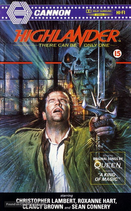 Highlander - British VHS movie cover