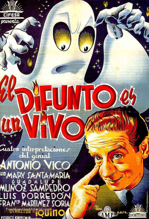 Difunto es un vivo, El - Spanish Movie Poster