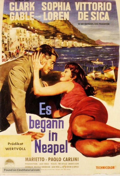 It Started in Naples - German Movie Poster