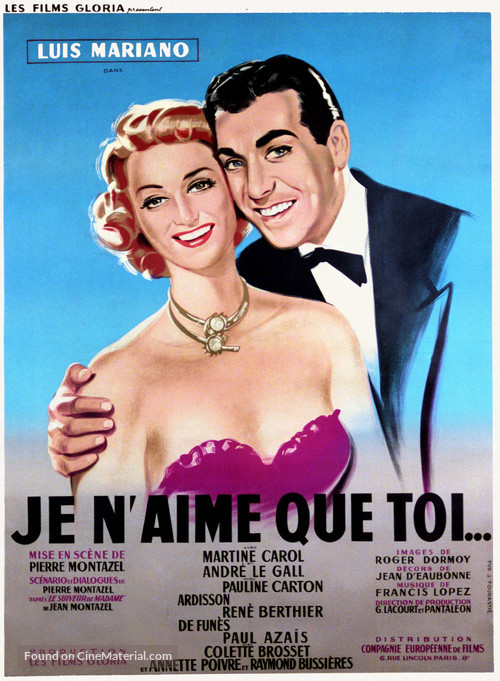 Je n&#039;aime que toi - French Movie Poster