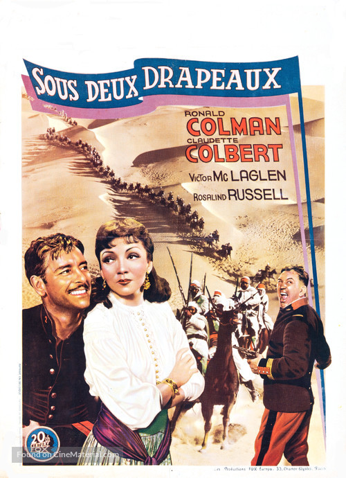 Under Two Flags - French Movie Poster