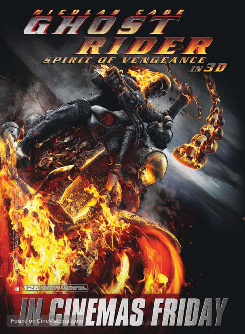 Ghost Rider: Spirit of Vengeance - British Movie Poster