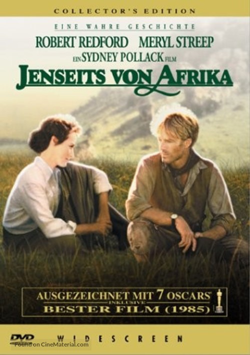 Out of Africa - German DVD movie cover