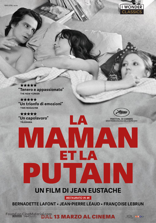 La maman et la putain - Italian Movie Poster