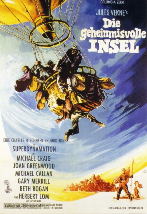 Mysterious Island - German Movie Poster