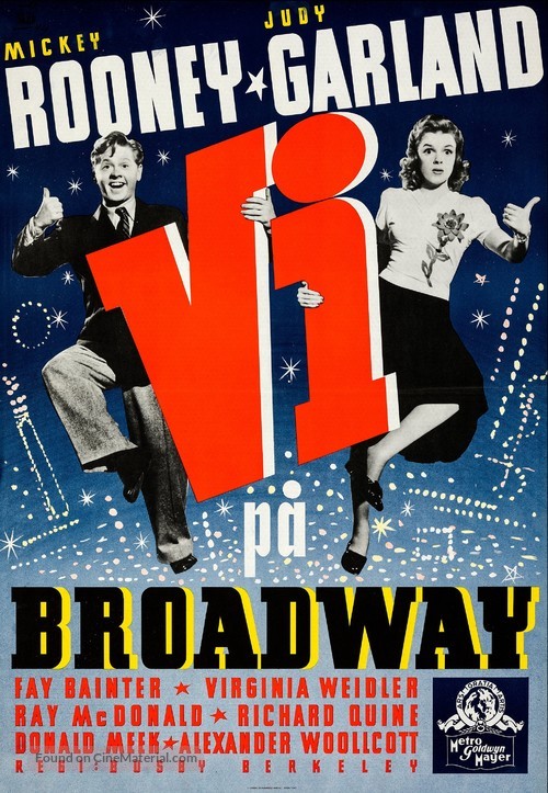 Babes on Broadway - Swedish Movie Poster