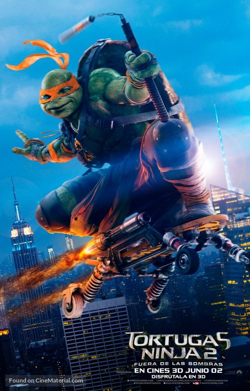 Teenage Mutant Ninja Turtles: Out of the Shadows - Mexican Movie Poster