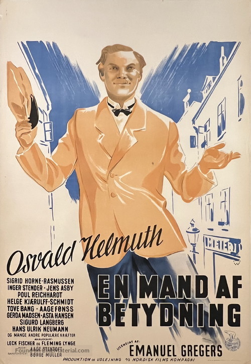 En mand af betydning - Danish Movie Poster