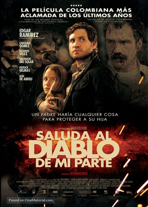 Saluda al diablo de mi parte - Colombian Movie Poster