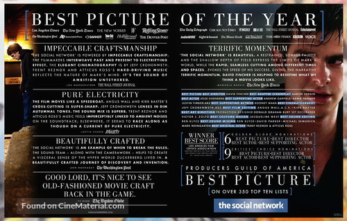 The Social Network - For your consideration movie poster