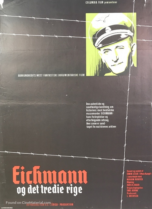 Eichmann und das Dritte Reich - Danish Movie Poster