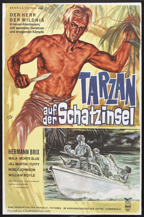 Tarzan and the Green Goddess - German Movie Poster