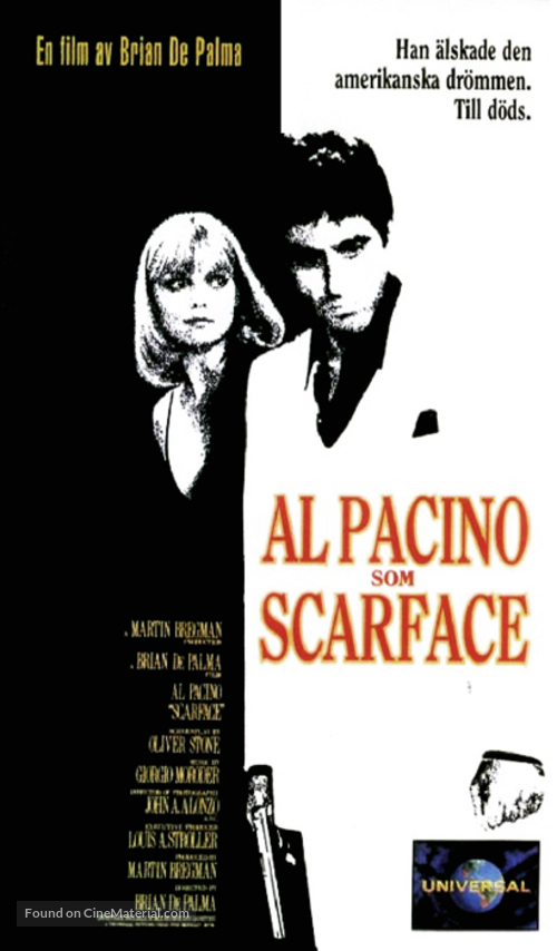 Scarface - Swedish Movie Cover