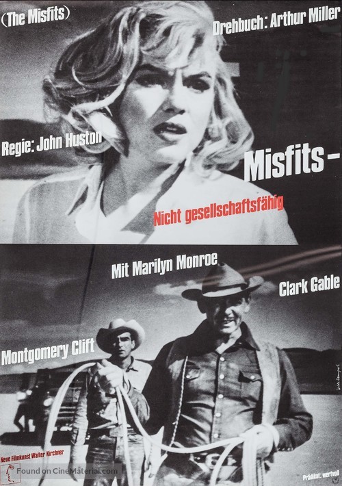 The Misfits - German Re-release movie poster