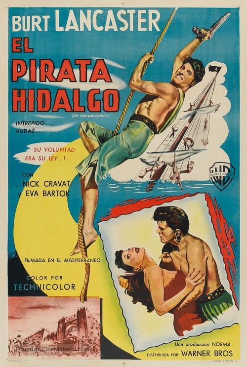 The Crimson Pirate - Argentinian Movie Poster