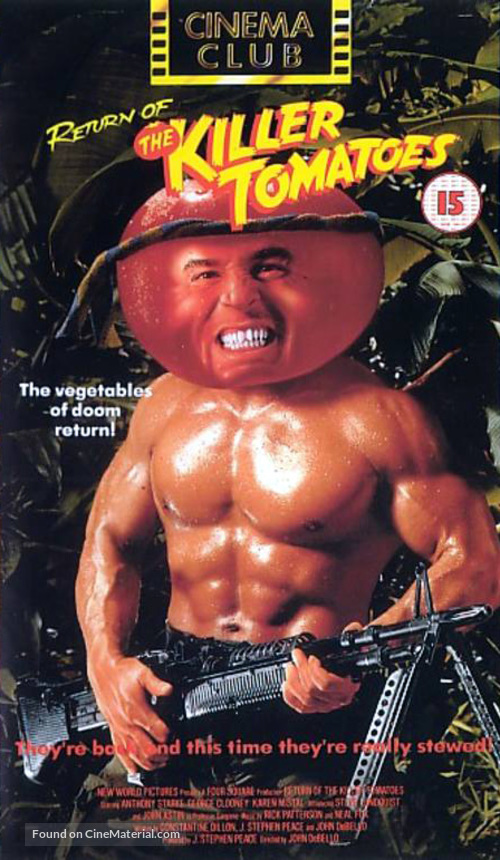 Return of the Killer Tomatoes! - British VHS movie cover