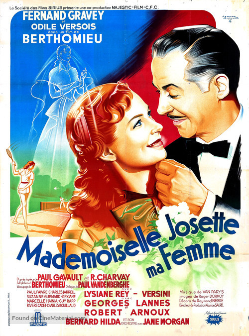 Mademoiselle Josette ma femme - French Movie Poster