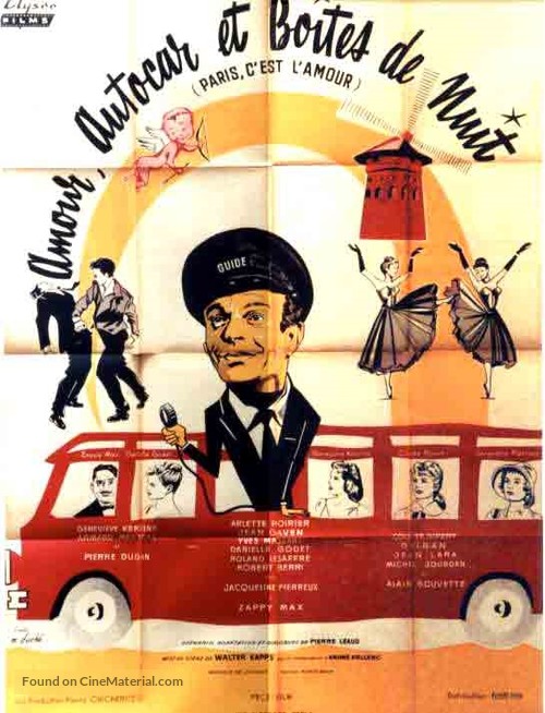 Amour, autocar et bo&icirc;tes de nuit - French Movie Poster