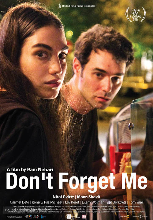 Don&#039;t Forget Me - Israeli Movie Poster