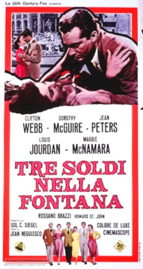 Three Coins in the Fountain - Italian Movie Poster