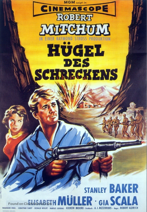 The Angry Hills - German Movie Poster