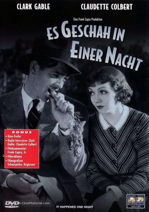 It Happened One Night - German DVD movie cover