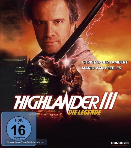 Highlander III: The Sorcerer - German Blu-Ray movie cover
