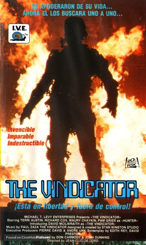 The Vindicator - Spanish VHS movie cover