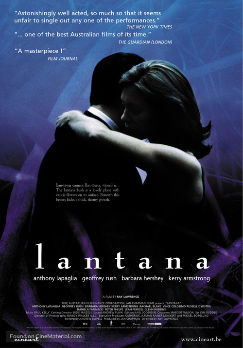 Lantana - Belgian Movie Poster