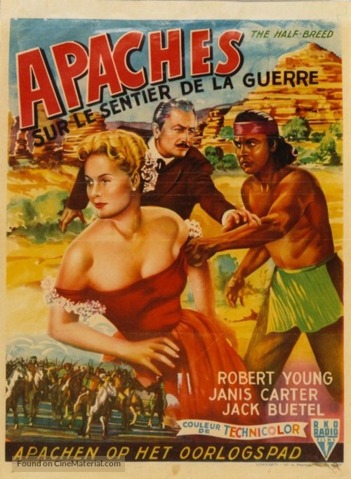 The Half-Breed - Belgian Movie Poster