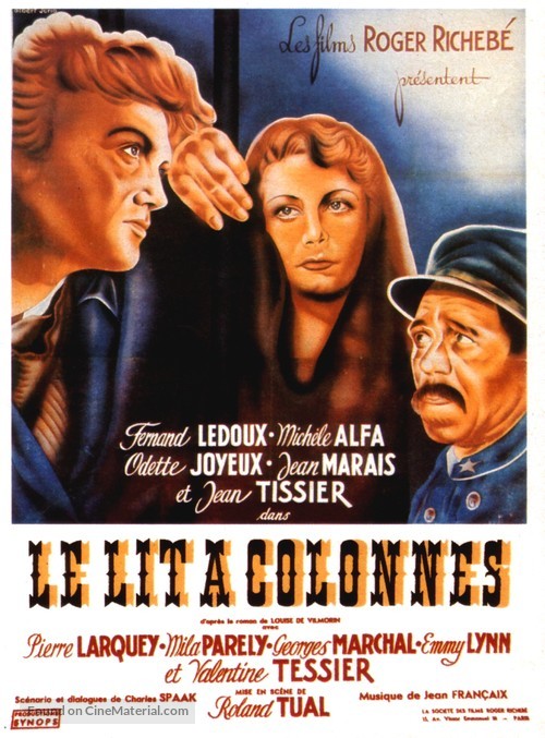 Le lit &agrave; colonnes - French Movie Poster