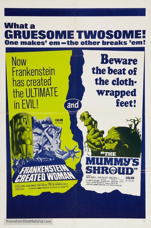 Frankenstein Created Woman - Combo movie poster