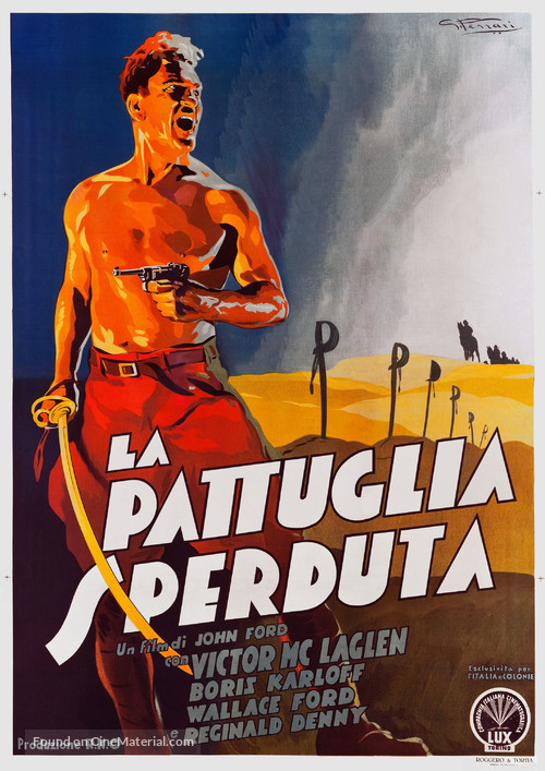 The Lost Patrol - Italian Movie Poster