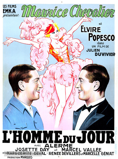 L&#039;homme du jour - Belgian Movie Poster