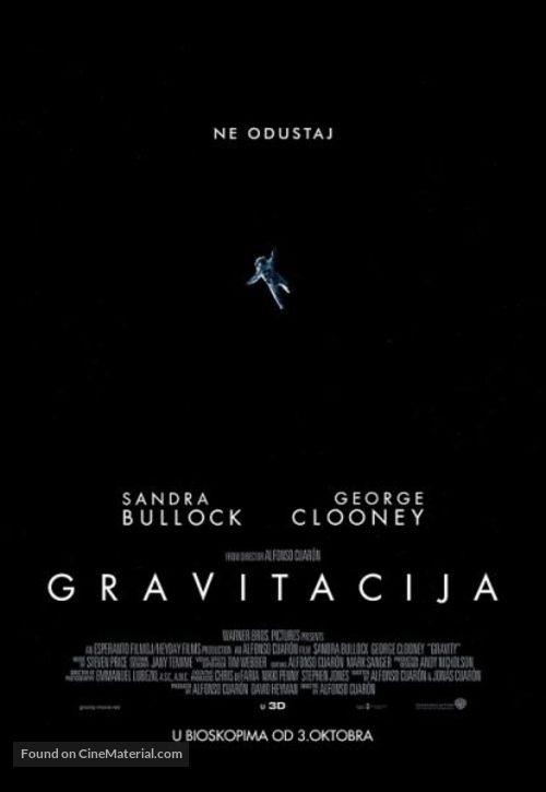 Gravity - Serbian Movie Poster