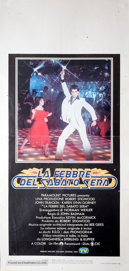 Saturday Night Fever - Italian Movie Poster