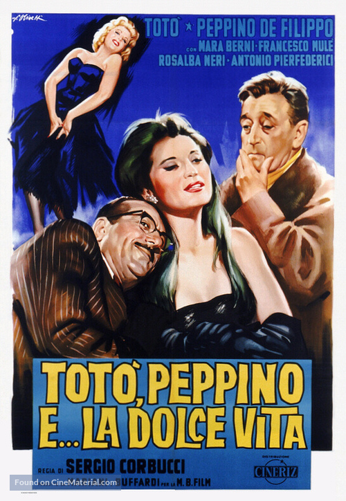 Tot&ograve;, Peppino e la dolce vita - Italian Theatrical movie poster