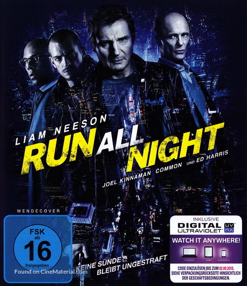 Run All Night - German Blu-Ray movie cover