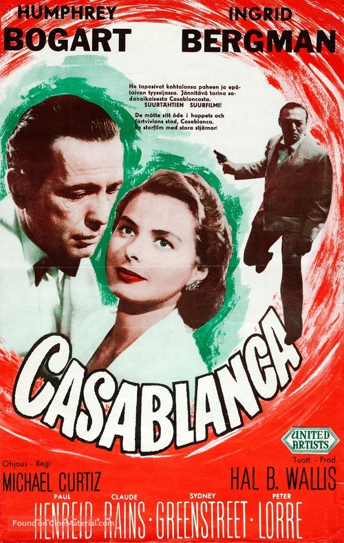 Casablanca - Finnish Re-release movie poster